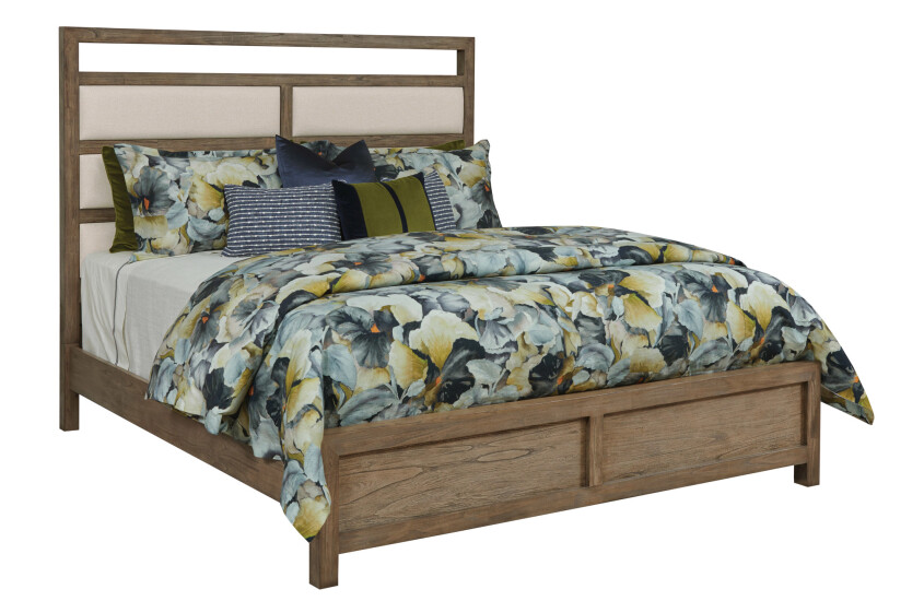 WYATT UPHOLSTERED CAL KING BED - COMPLETE 543