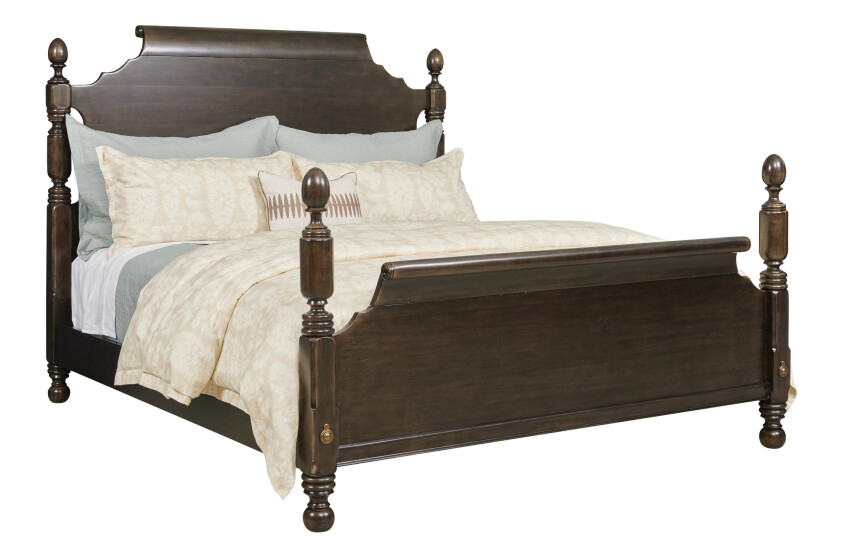 KING BRIGHTON POSTER BED - BLACK - COMPLETE 232