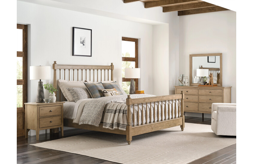 5/0 ARBOR SPINDLE BED-OATMEAL - COMPLETE Room 2