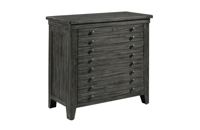 BRIMLEY MAP DRAWER BACHELOR'S CHEST - RAVEN FINISH 37